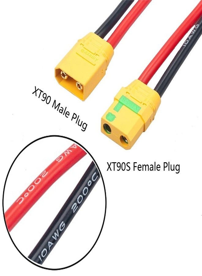 LINSYRC 1-Piece XT90-S Anti-Spark Female Connector to XT90 Male Connector Extension Cable 30CM 10AWG for RC Model Vehicle Aircraft Model (XT90 Extension Cable) - Image 4